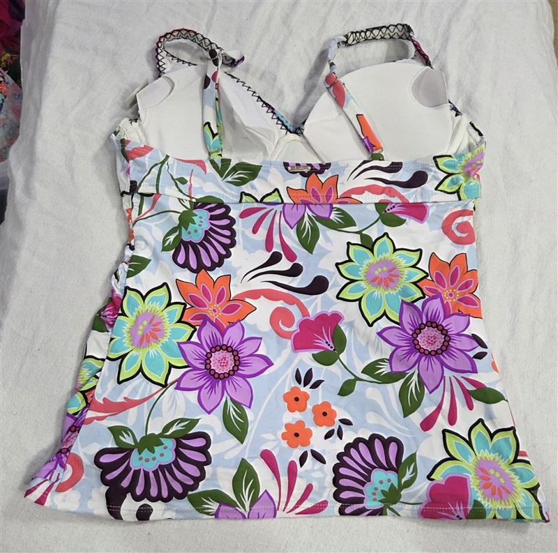 NWT Anne Cole 36B/34C Fleetwood Floral Twist Front Underwire Tankini 130556