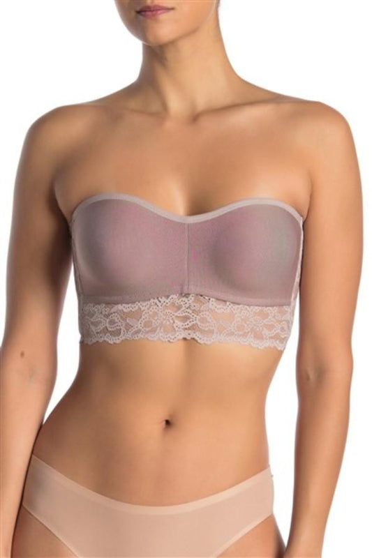 NWT Wacoal LG b.Tempt'd b.charming Wireless Bandeau Bra 910232 Taupe 130580