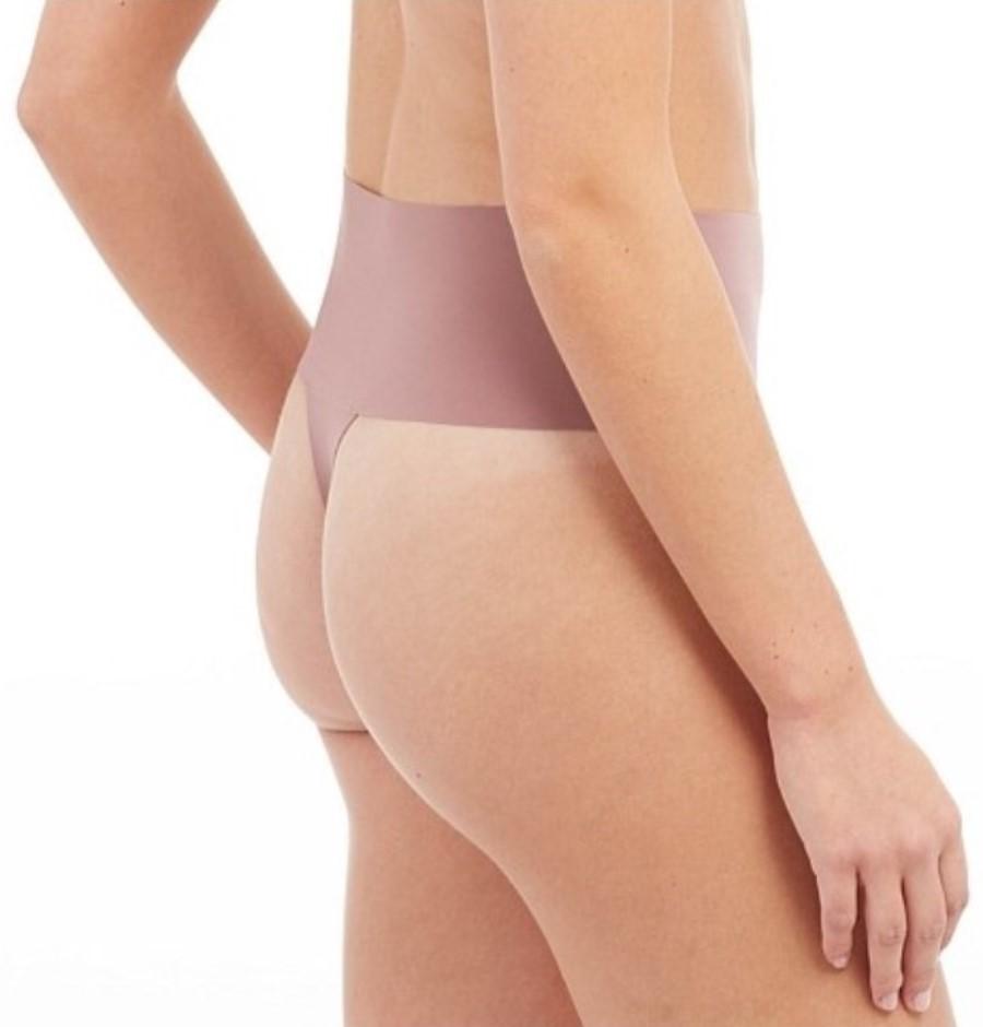 NWT Spanx XL Undie‑tectable SMOOTH Lace Thong SP0615 Pink #130584