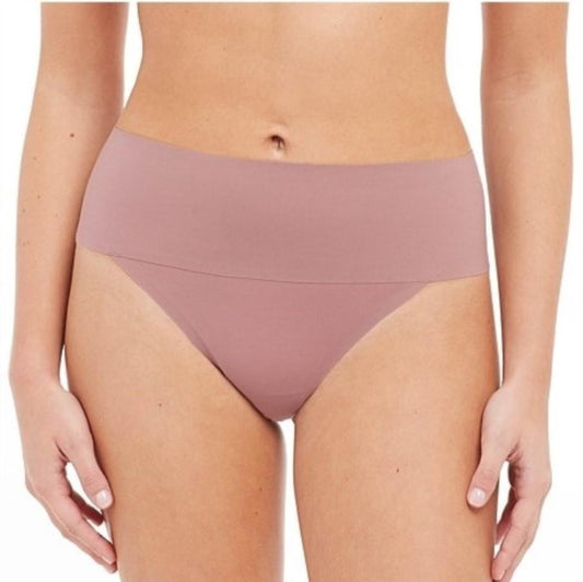 NWT Spanx XL Undie‑tectable SMOOTH Lace Thong SP0615 Pink #130584