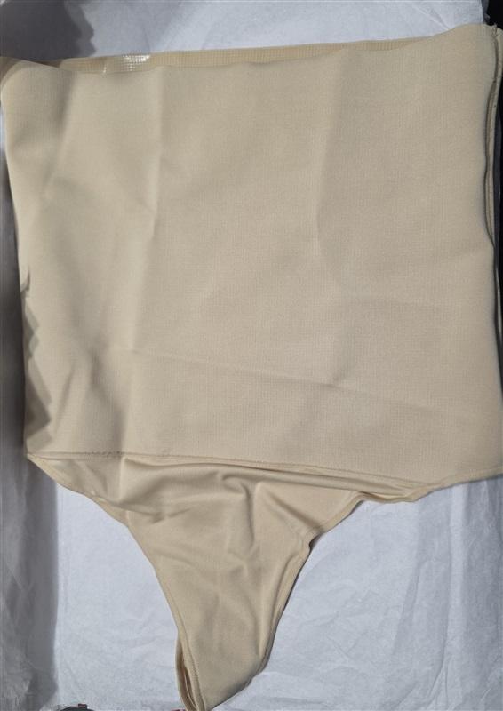 NWOT Maidenform LG Tame Your Tummy High Waist Lace Thong DMS707 Beige 130590