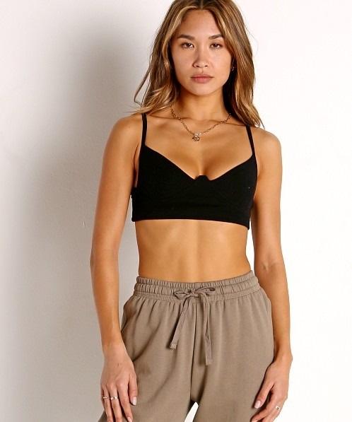 NWOTD Joah Brown S/M Structured Rib Tank Black 130596