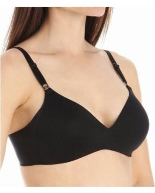 NWOTD Warner's 36B No Side Effects Wire-Free Bra 1056 Black 130607