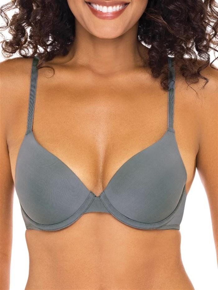 NWT Secret Treasures 36DDD Full Figure OPP Underwire T Shirt Bra Gray 130622