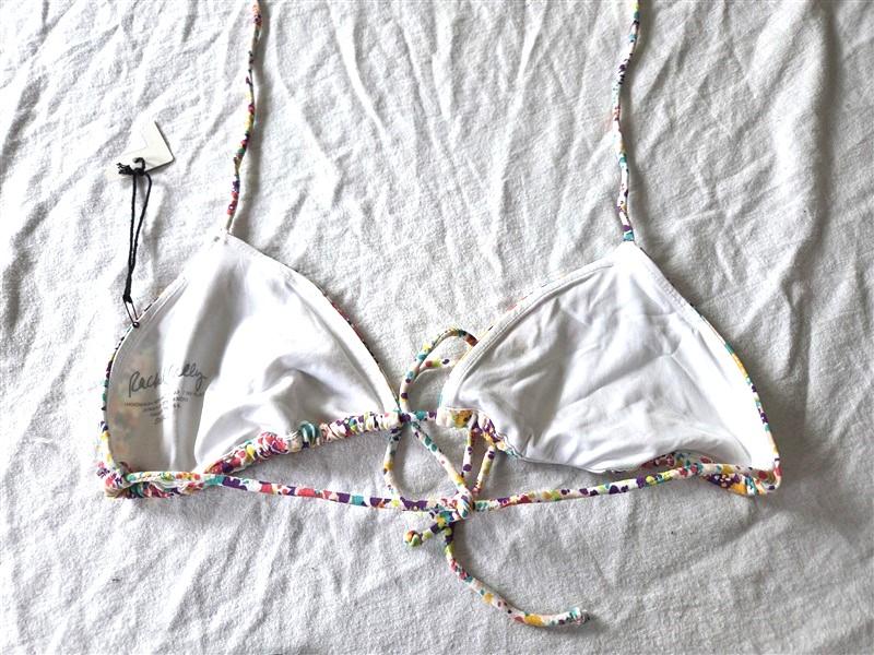 NWOT Rachel Pally S Paint Splatter Multi Color Triangle Bikini Swim Top 130632
