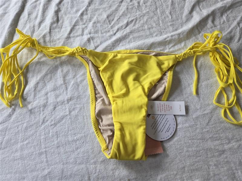 NWT Pilyq PQ M Sunshine Mila Tie Teeny Yellow 130640