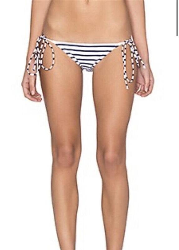 NWT Rachel Pally S Atlantic Stripe Ibiza Tie Side Bikini Swim Bottom 130641