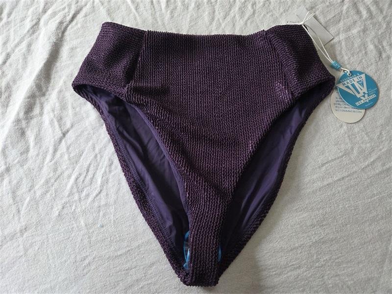 NWT Wet LA L Honu Eggplant Purple Hi Rise Swim Bikini Bottom 130647