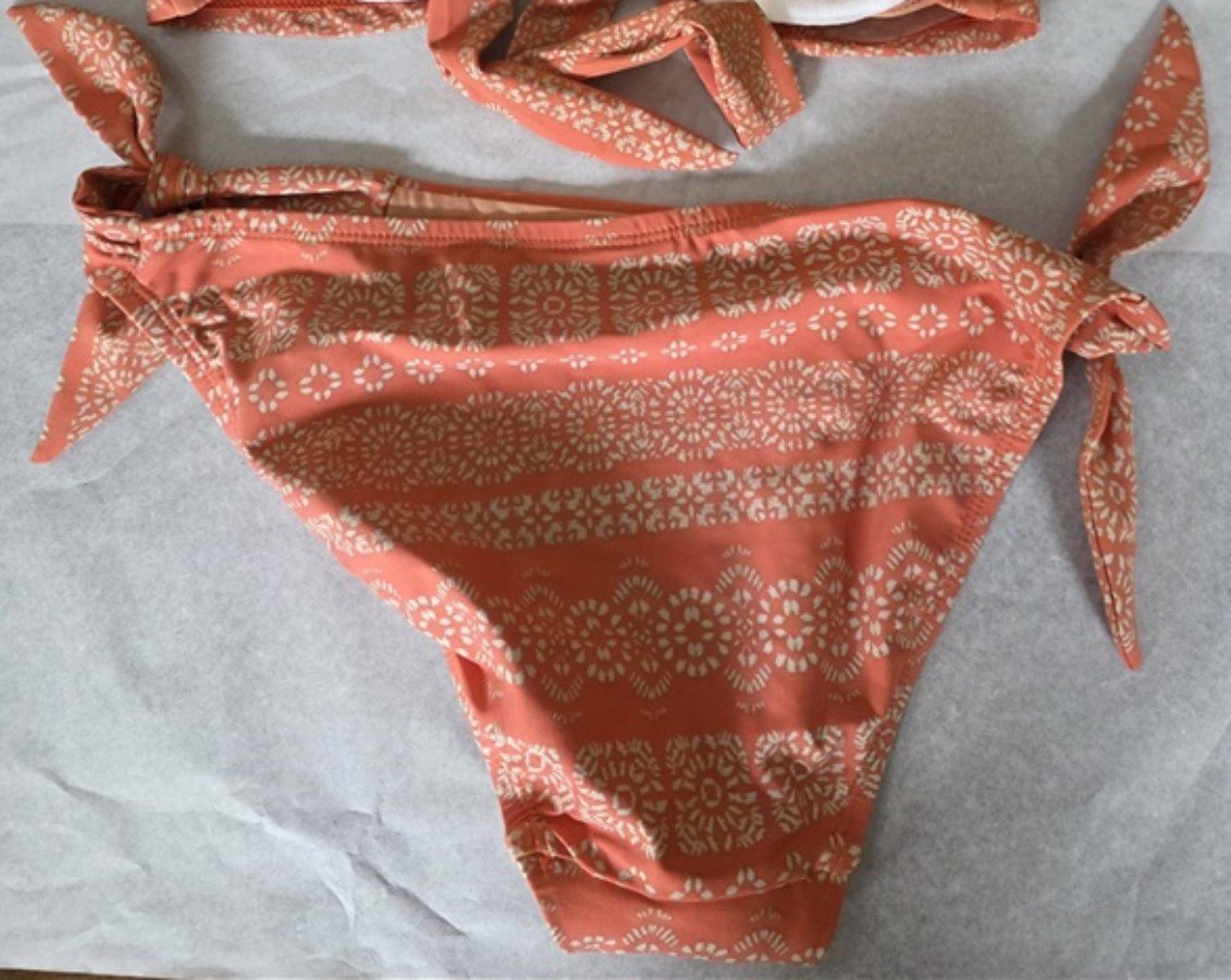 NWT Robin Piccone L Isla Underwire Bikini Swim Tie Side Bottom Orange 130652