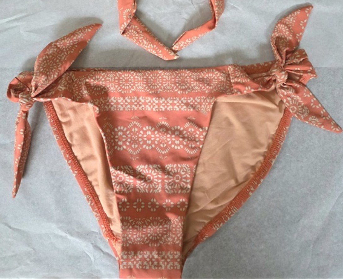 NWT Robin Piccone L Isla Underwire Bikini Swim Tie Side Bottom Orange 130652