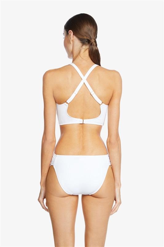 NWTD Robin Piccone S Amy Tab Side Honeymoon White Bikini Swim Bottoms 130666