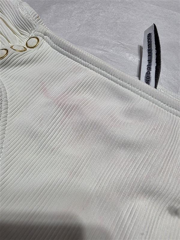 NWTD Robin Piccone S Amy Tab Side Honeymoon White Bikini Swim Bottoms 130666