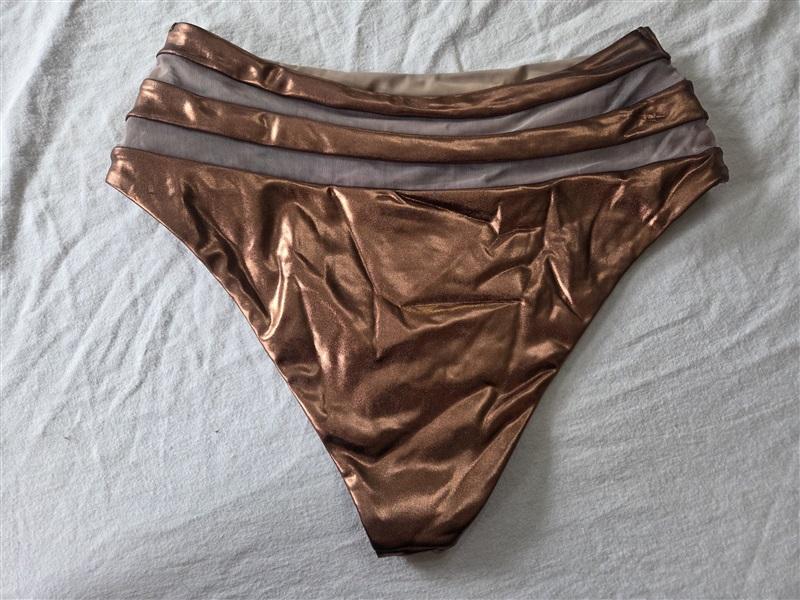 NWOTD Lovers & Friends S Copper Foil High Waist Bikini Swim bottom 130671