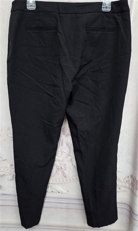 NWT Anne Klein 12 Black Straight Dress Pants Stretch 130675