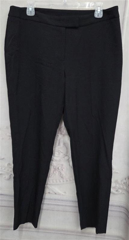 NWT Anne Klein 12 Black Straight Dress Pants Stretch 130675