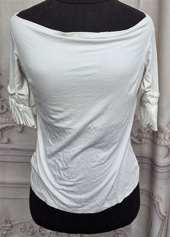 NWOTD Anthropologie Gender Bias S Boat Neck Ruffle Sleeve Top 130678