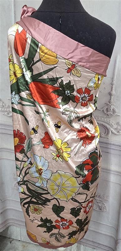 NWOT Poppy Satin Scarf Sarong Skirt Dress 130679