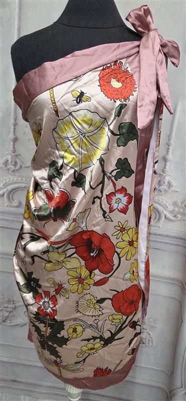 NWOT Poppy Satin Scarf Sarong Skirt Dress 130679