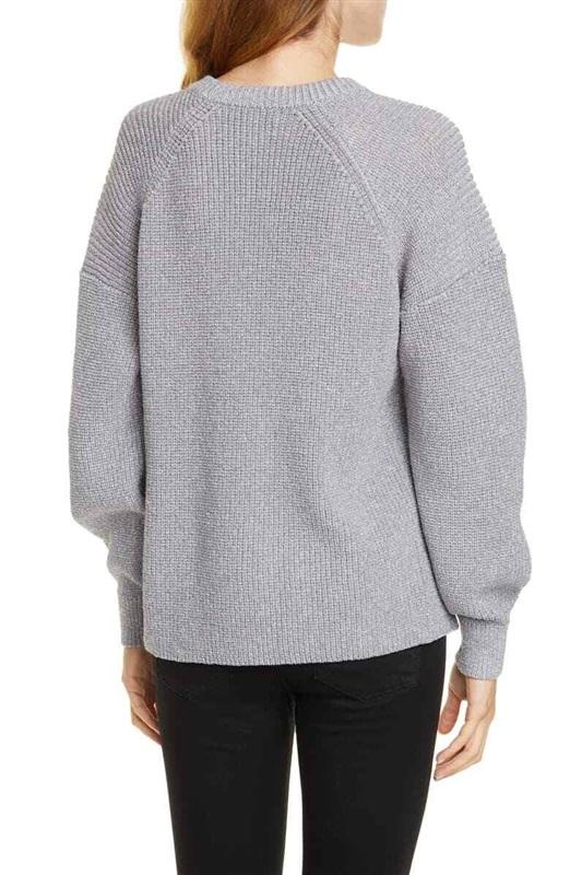 NWTD Joie M Cicilia Ribbed Sweater Silver Sparkle Gray 130680