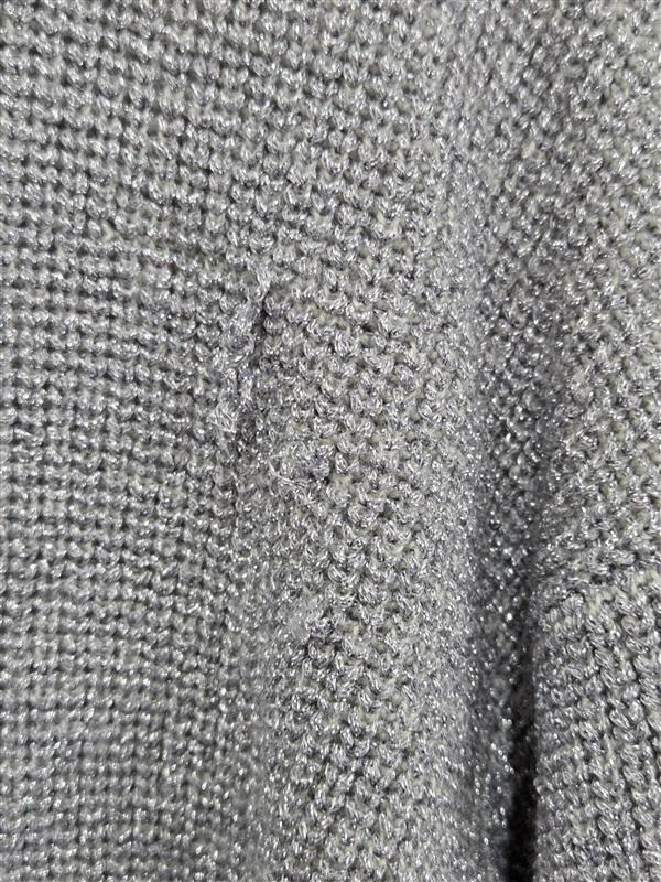 NWTD Joie M Cicilia Ribbed Sweater Silver Sparkle Gray 130680