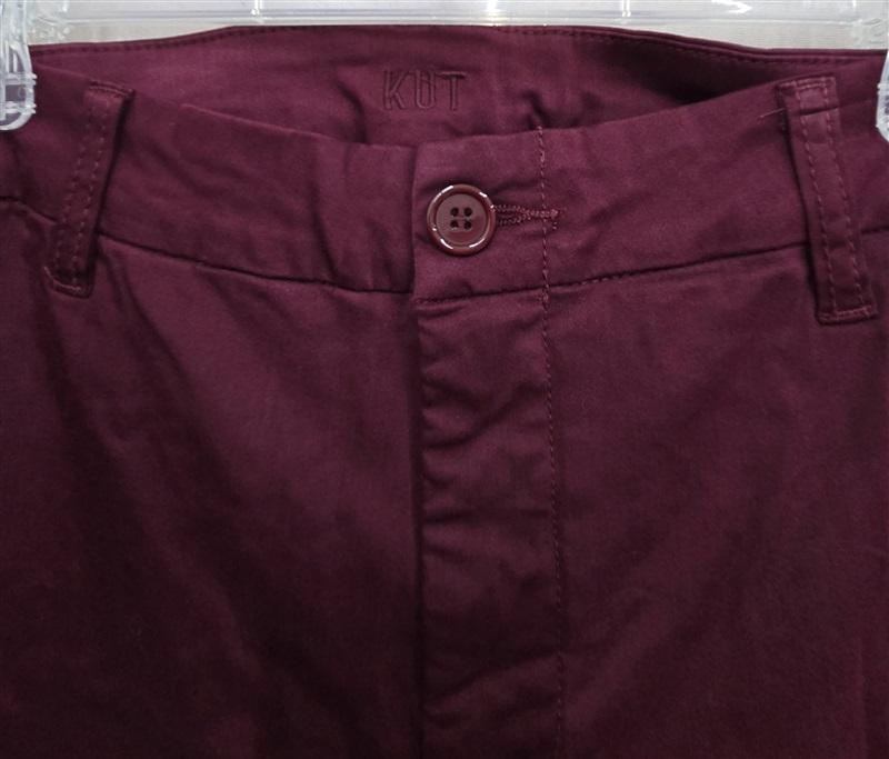 NWT KUT 20W Ankle Trouser Stretch Pants Wine 130682