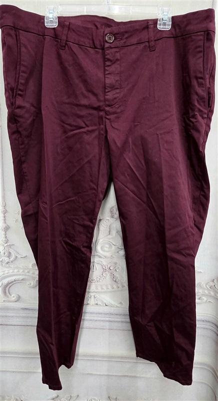 NWT KUT 20W Ankle Trouser Stretch Pants Wine 130682