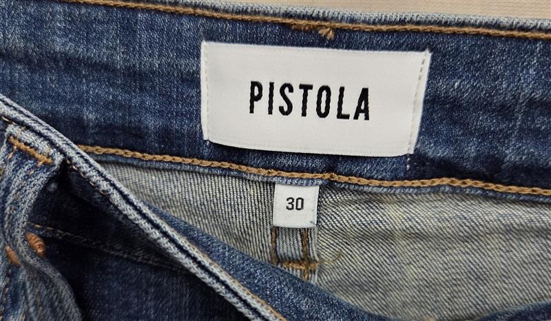 NWT Pistola 30 High Rise Jeans Distressed Blue Denim Surrender 130686