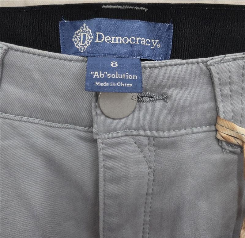 NWT Democracy 8 "Ab"solution Ankle Skimmer Gray Jeans 130689