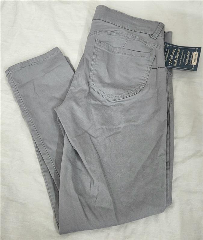 NWT Democracy 8 "Ab"solution Ankle Skimmer Gray Jeans 130689