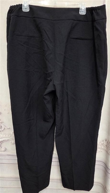 NWOT Le Suit Pants Sz 10 Black Solid Dress Trousers 130693