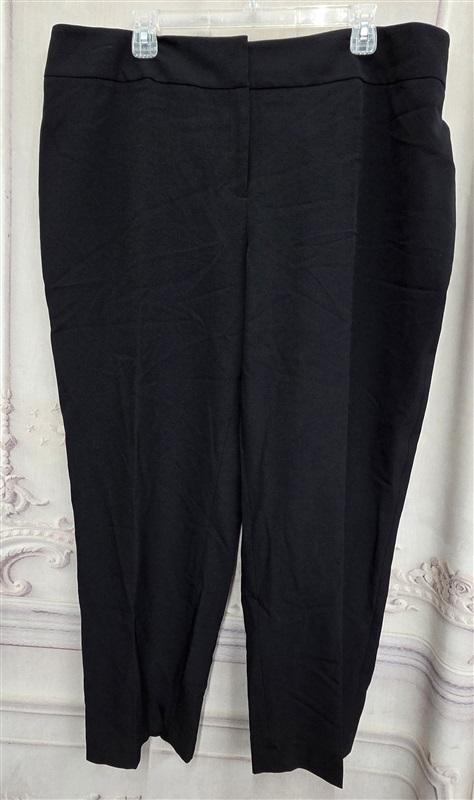NWOT Le Suit Pants Sz 10 Black Solid Dress Trousers 130693