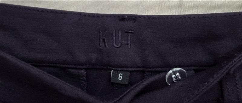 NWT KUT 6 Ankle Cigarette Trouser Stretch Pants Aubergine Purple 130694