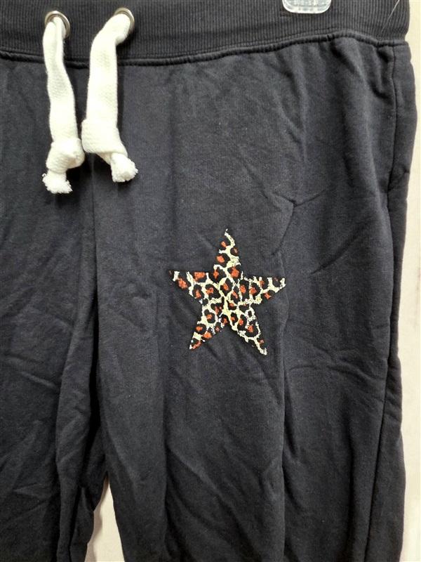 NWT Prince Peter Large Roe Tie Front Jogger Black Animal Star 130699