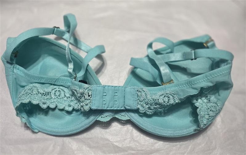 PO Natori 32C Sheer Lace Plunge Bra 731088 Aqua Green 130702