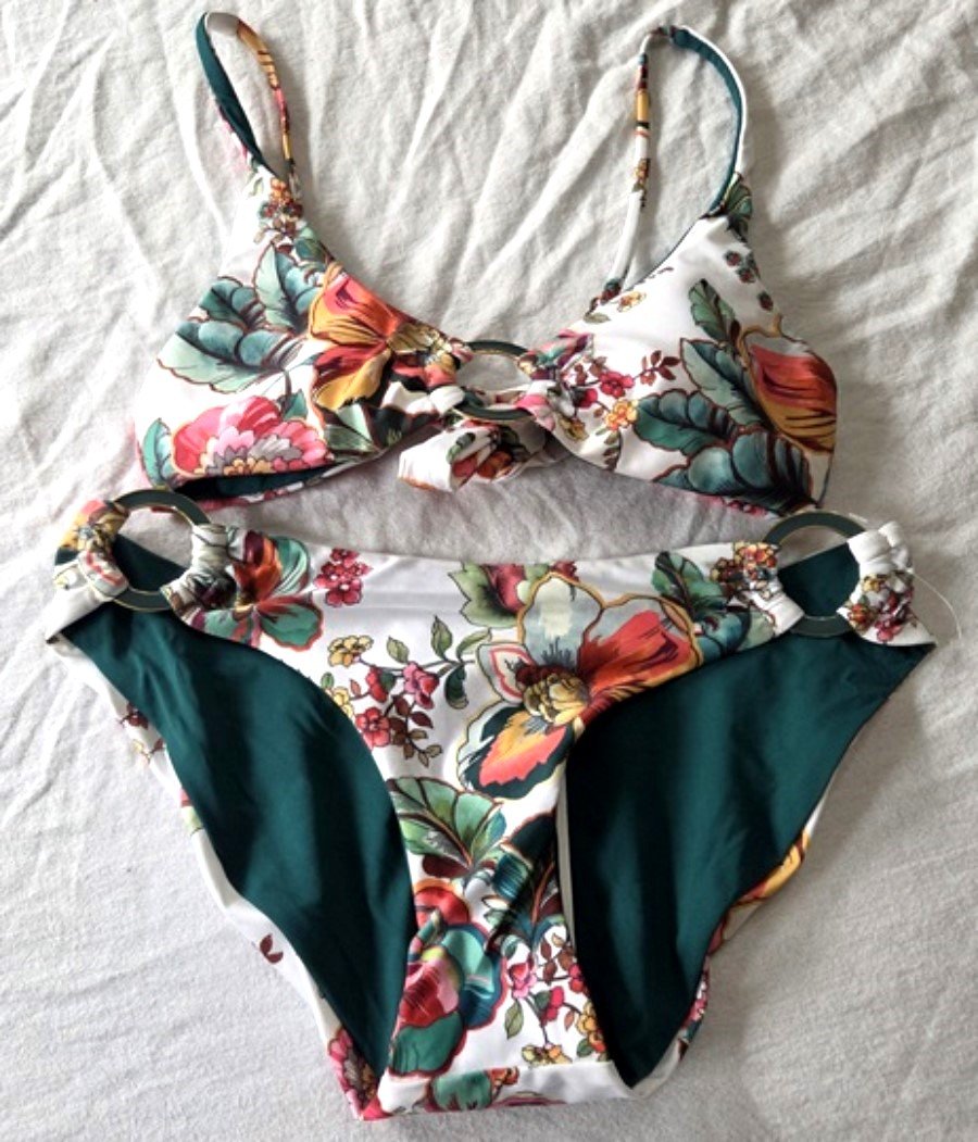 NWT Becca Virtue Emma Ring Bikini S Top M Bottom Swimsuit 130703