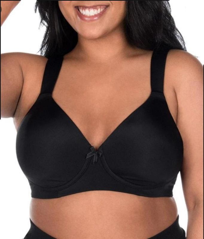 NWOT Leading Lady 42D Brigitte Classic Wirefree T-Shirt Bra 5225 Blk 130718