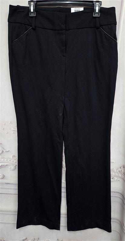 NWT Alfani 12 Trouser Leg Ponte Stretch Tummy Control Dress Pant Black 130726