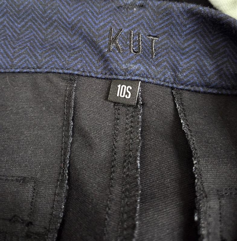 NWT KUT From Kloth 10S High Rise Fab Ab Trouser Skinny Blue Houndstooth 130728