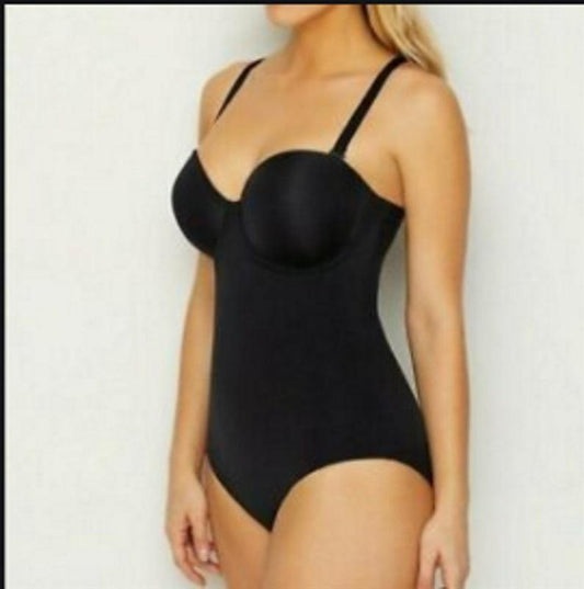 NWT Wacoal 34C Red Carpet Strapless Shaper Bodybriefer 801219 Black 130729