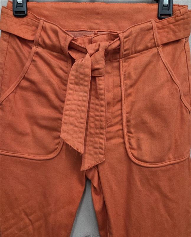NWT KUT From Kloth Sample Belted Tie Trouser Pants Orange 130732
