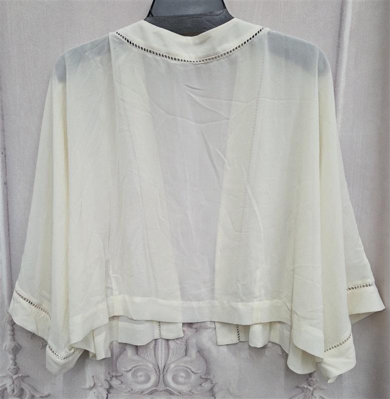 NWOT Soft Surroundings 2X Open Front Dolman Ivory Cardigan Topper 130740