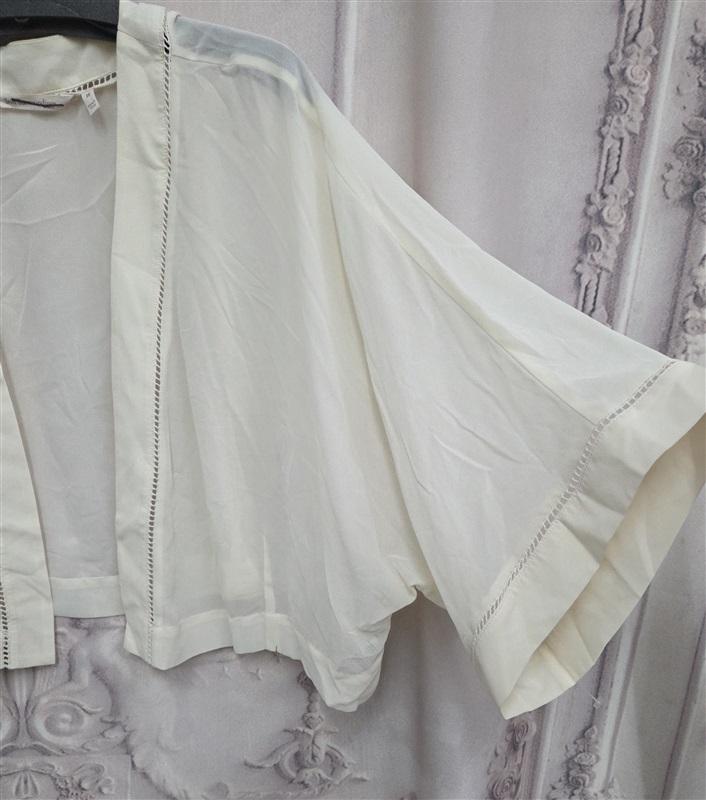 NWOT Soft Surroundings 2X Open Front Dolman Ivory Cardigan Topper 130740