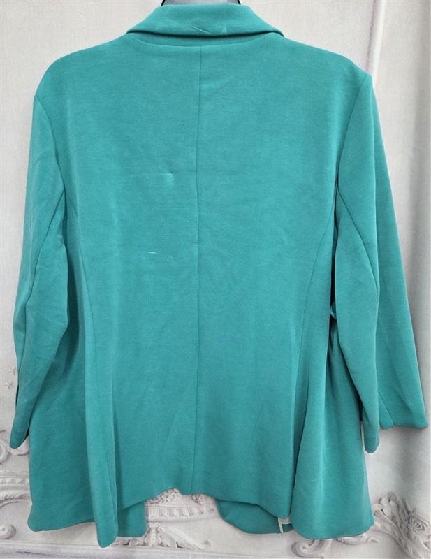 NWOTD Skies are Blue 2X Asa Knit Blazer Jacket Blue Green 130744