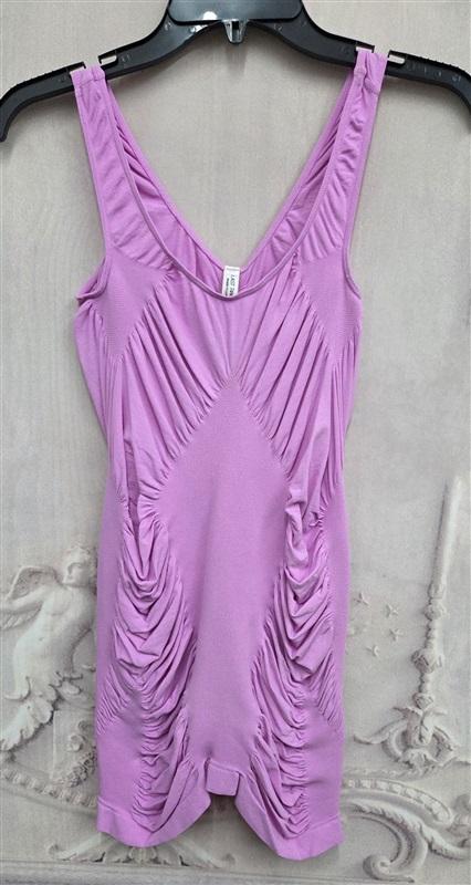 NWOT Last Tango M/L Ruched Seamless Purple Lilac 1435 Sleeveless Top 130745