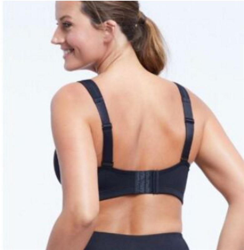 NWT Marika 40DD Gabriella Sports Bra Plus Size High Impact Black Pink Glo 130754