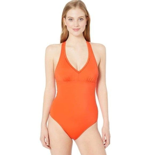 NWT Prana Kahri S Strappy One Piece UPF50 Orange Swimsuit 130788