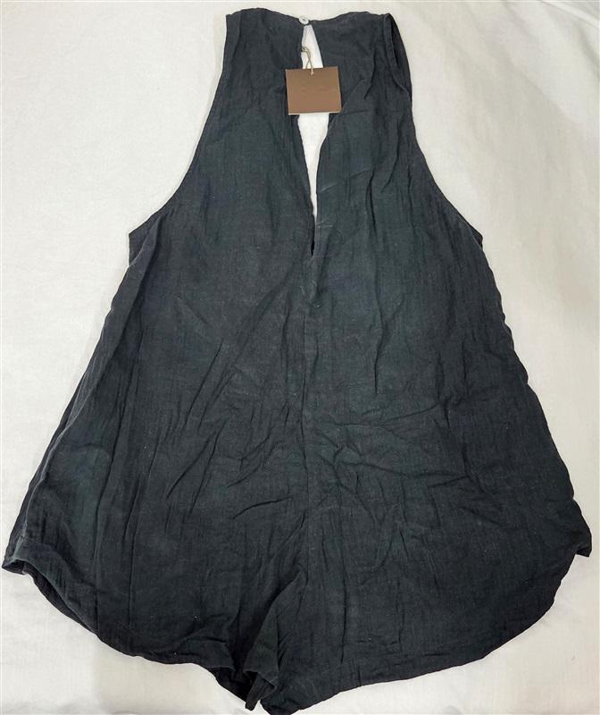 NWT Acacia Haiku Cotton Gauze Romper Black 130791