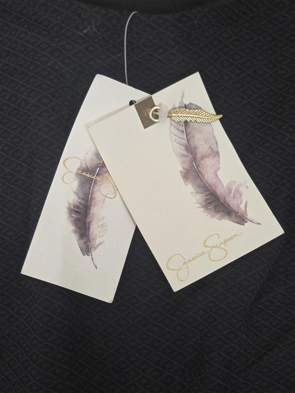 Jessica Simpson S Scallop Edge V-Wire Underwire 1PC Swimsuit Black 130798