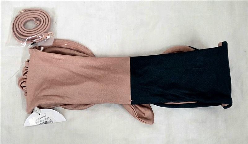 NWPT Toni Praver S Desiree Bikini Top Colorblock Bandeau Bikini Swim Top 130801