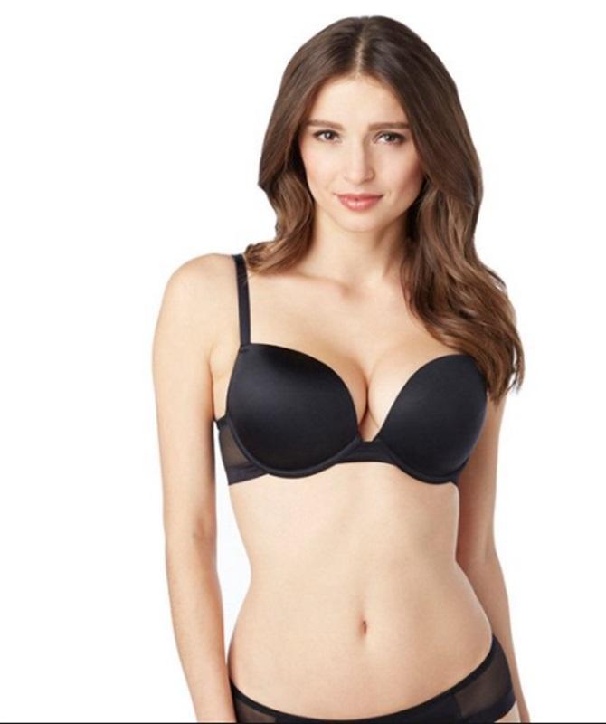 NWT Le Mystere 32D Infinite T-Shirt Bra Underwire Bra 3324 Black 130818